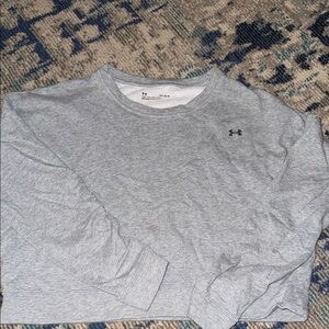 Under Armour Heather Gray Cropped Crewneck